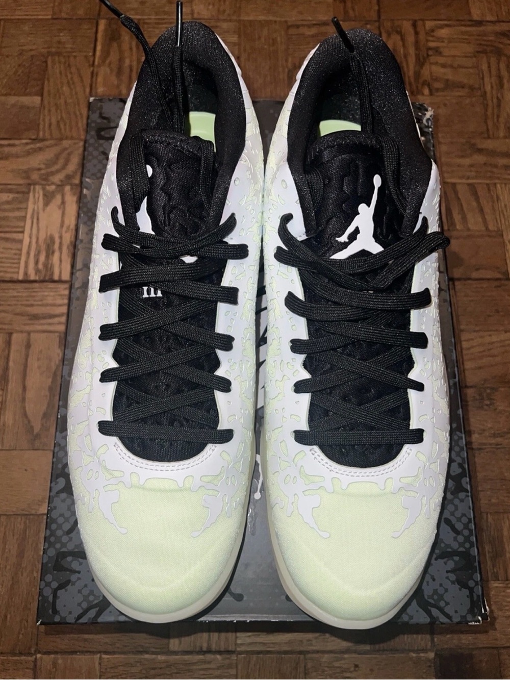 Jordan Low Top Sneakers in Black & Mint Green